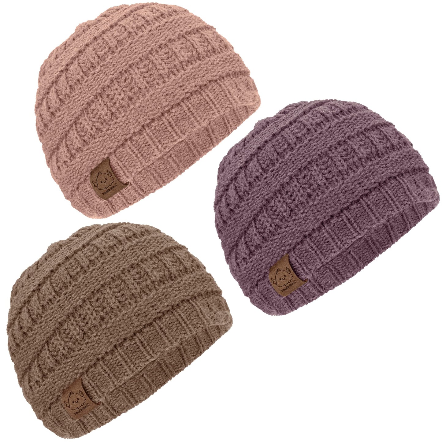 3-Pack Baby Cozy Beanies