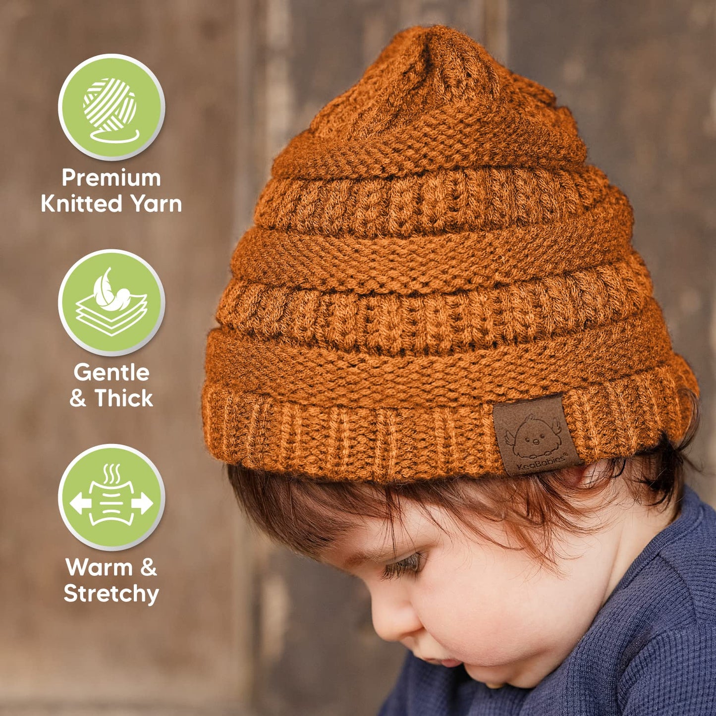 3-Pack Baby Cozy Beanies
