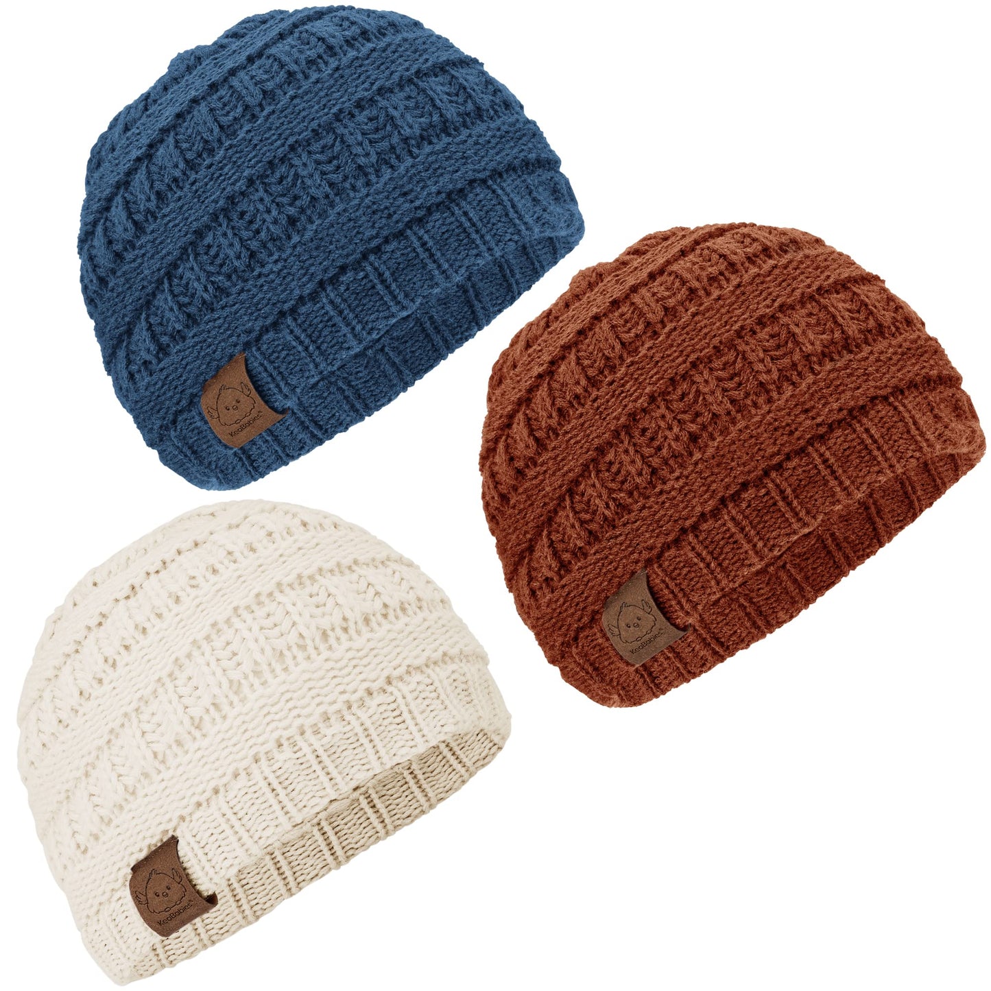 3-Pack Baby Cozy Beanies