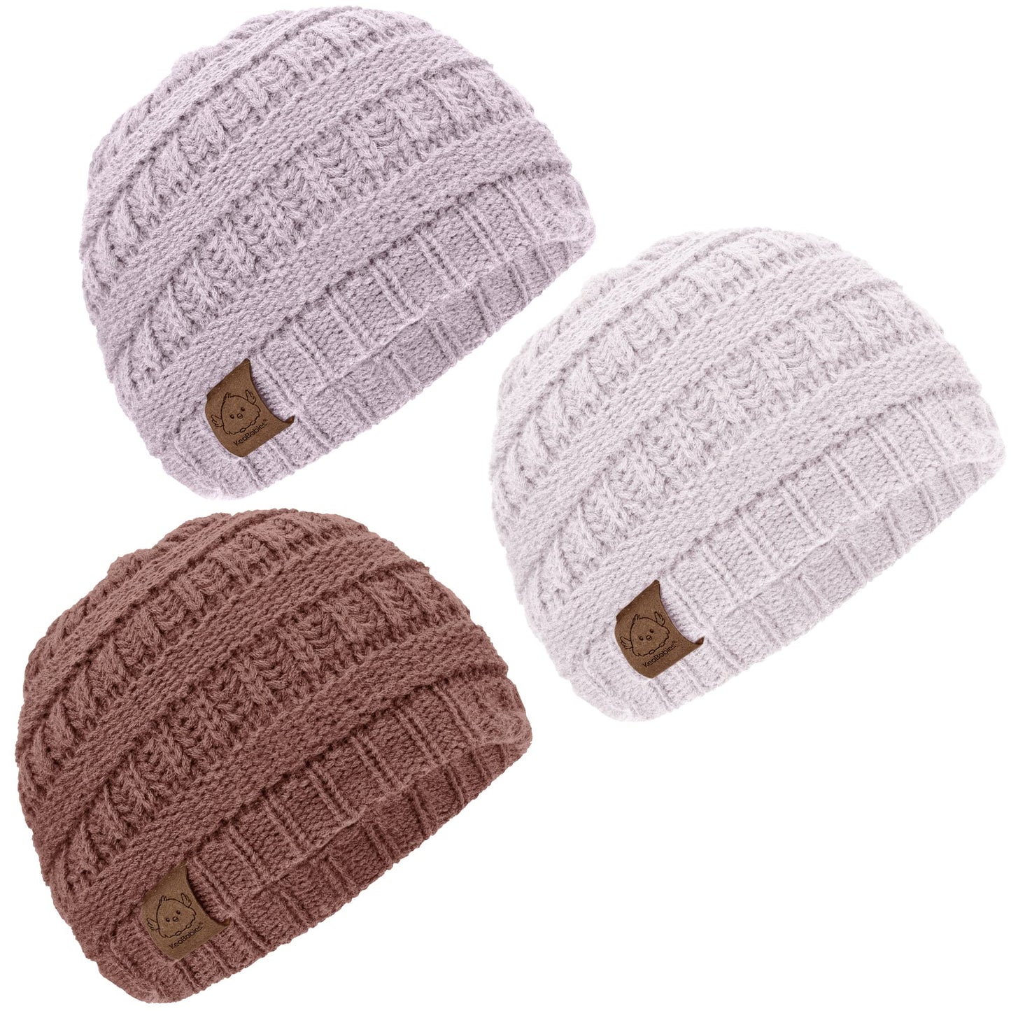 3-Pack Baby Cozy Beanies