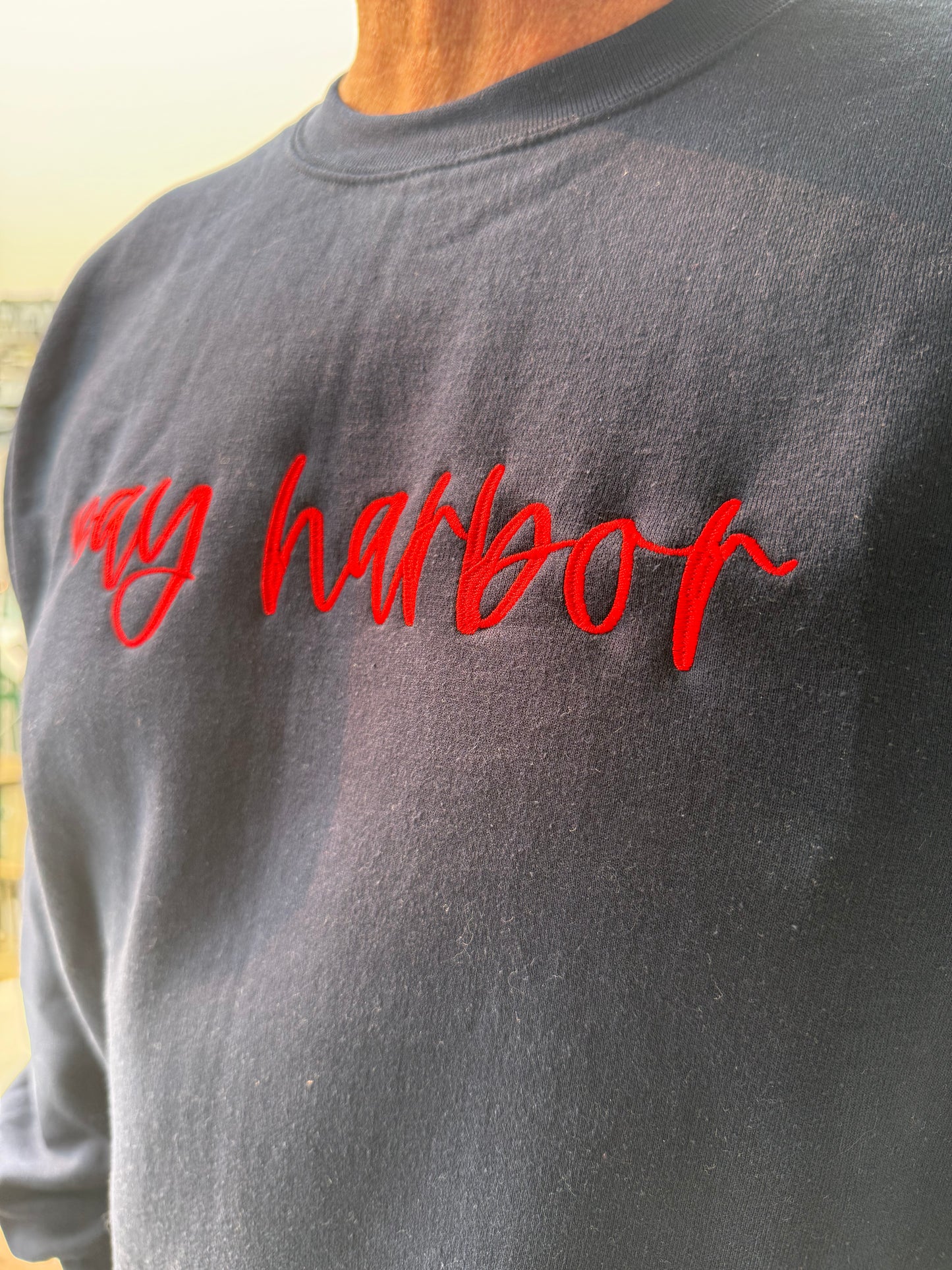 Custom "Bay Harbor" Embroidered Sweatshirt