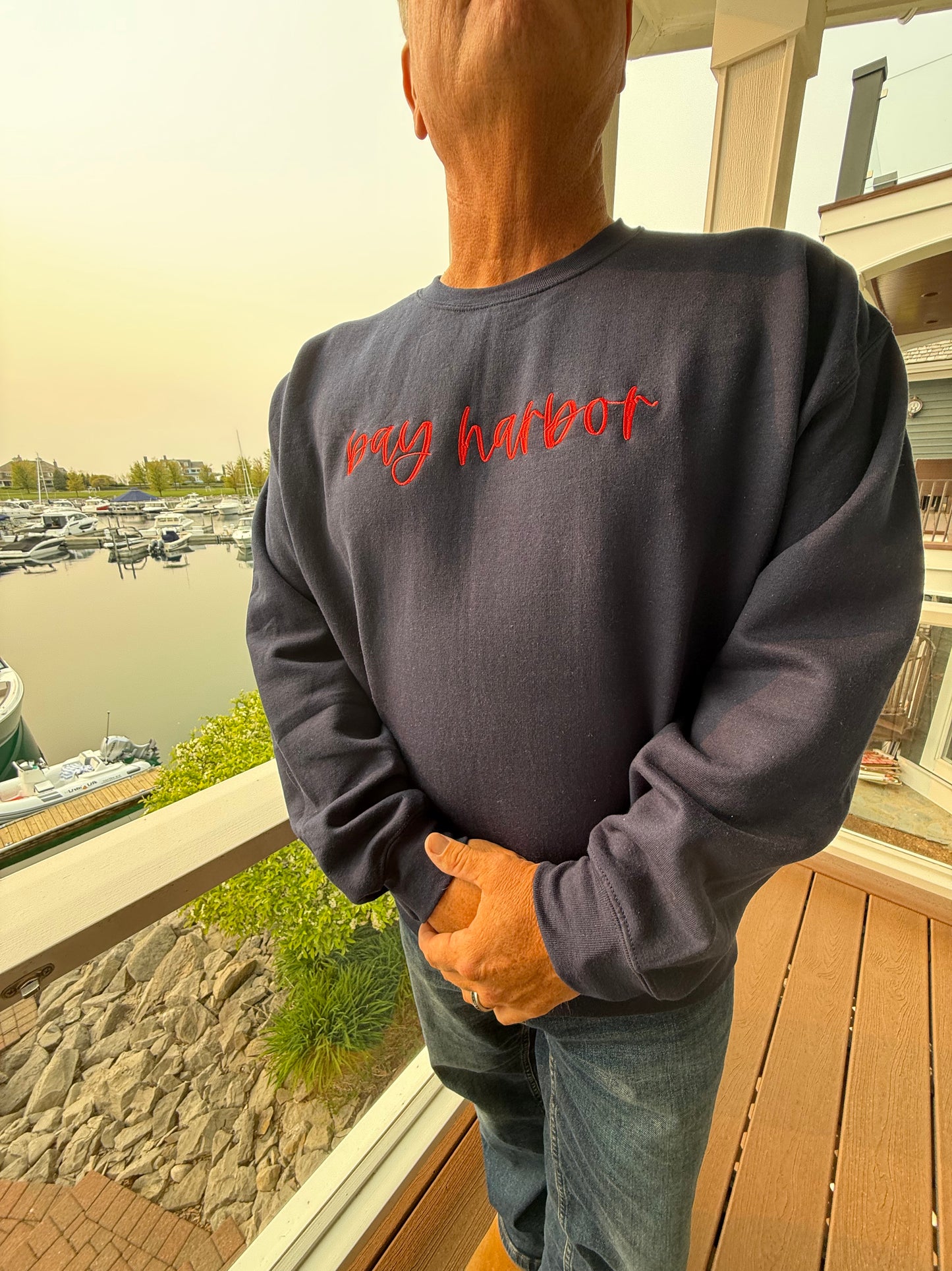 Custom "Bay Harbor" Embroidered Sweatshirt