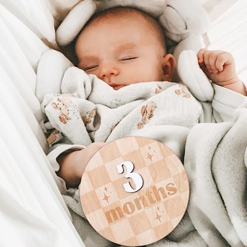 Baby Monthly Milestone Cards (Wooden)