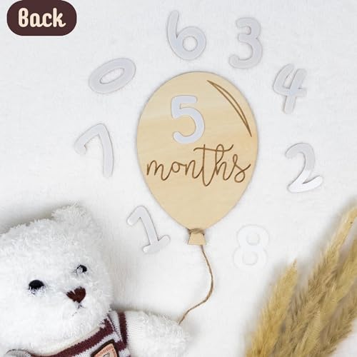 Baby Monthly Milestone Cards (Wooden)