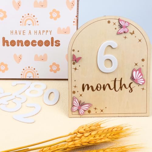 Baby Monthly Milestone Cards (Wooden)
