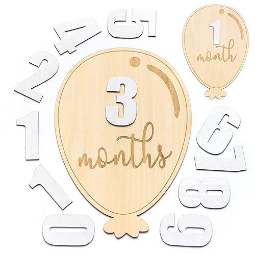 Baby Monthly Milestone Cards (Wooden)
