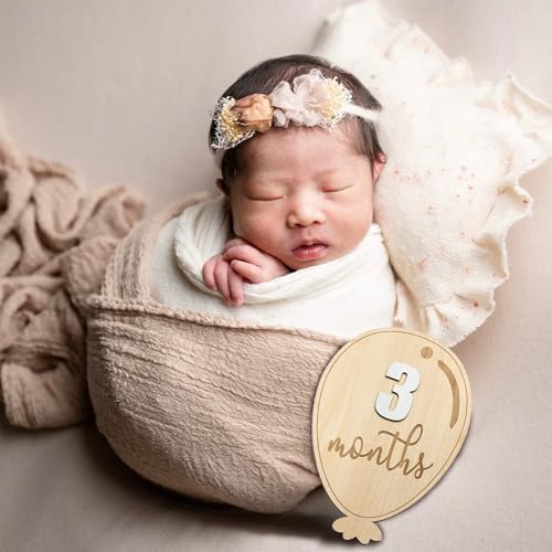 Baby Monthly Milestone Cards (Wooden)