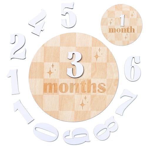 Baby Monthly Milestone Cards (Wooden)