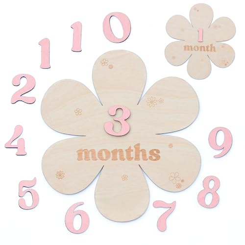 Baby Monthly Milestone Cards (Wooden)