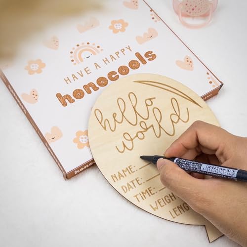 Baby Monthly Milestone Cards (Wooden)