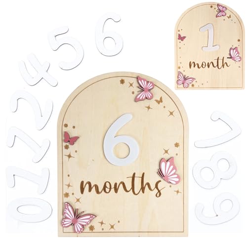 Baby Monthly Milestone Cards (Wooden)