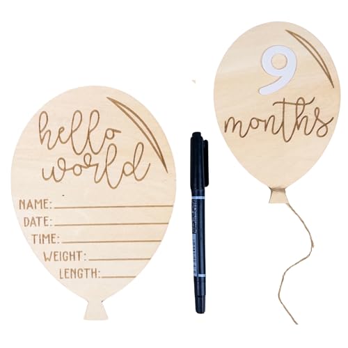 Baby Monthly Milestone Cards (Wooden)