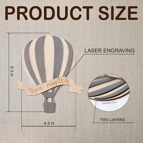 Baby Monthly Milestone Cards (Wooden)