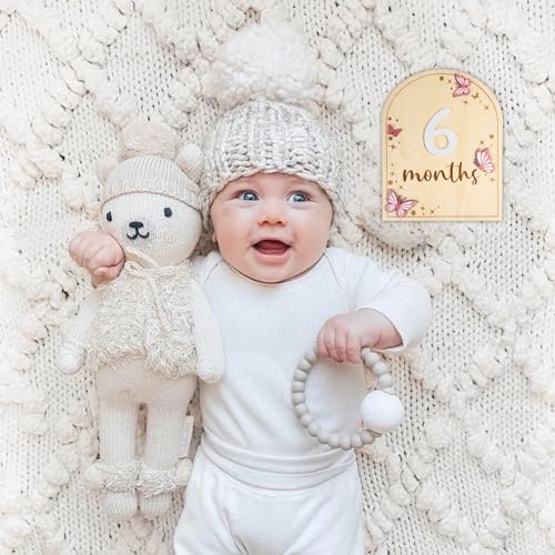 Baby Monthly Milestone Cards (Wooden)