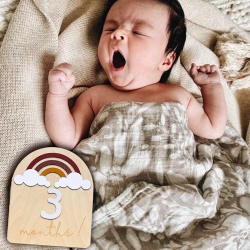 Baby Monthly Milestone Cards (Wooden)