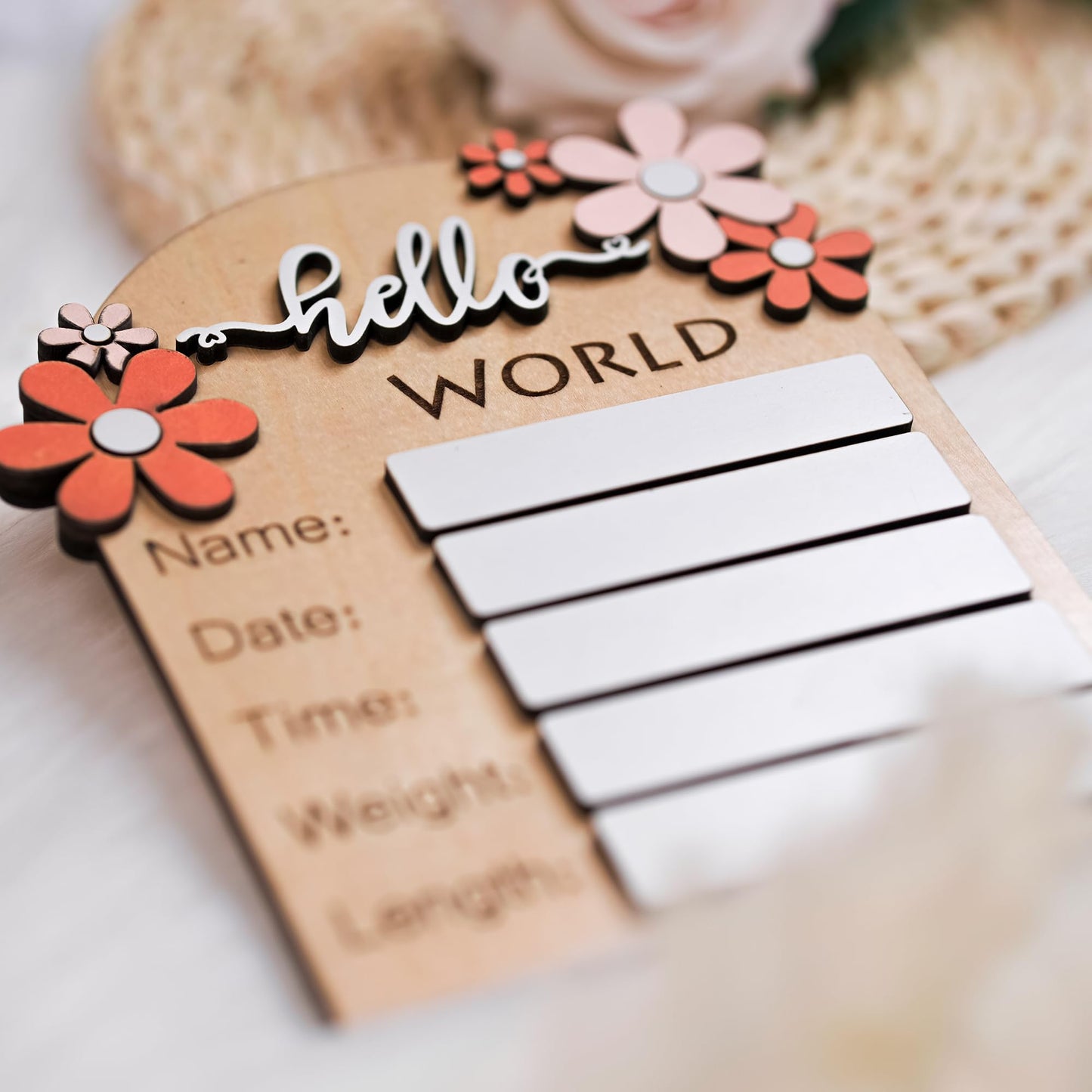 Baby Monthly Milestone Cards (Wooden)