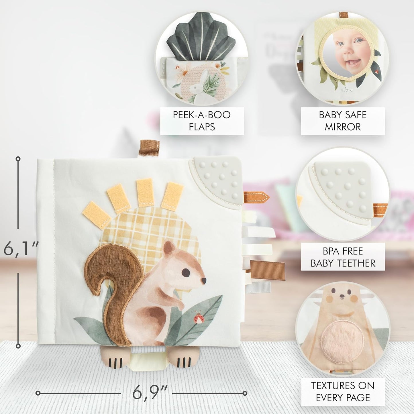 Adorable Woodland Animals Soft Baby Book