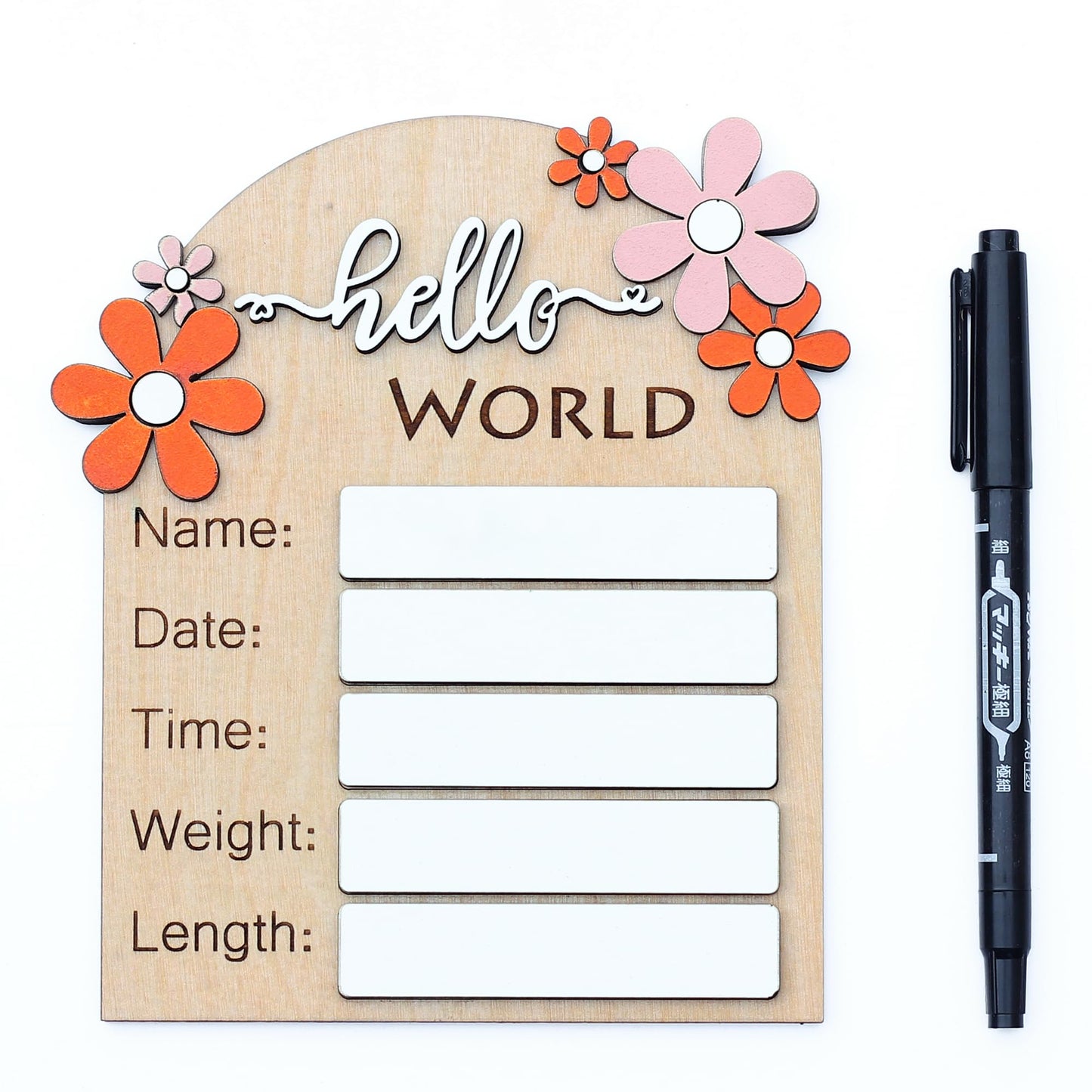 Baby Monthly Milestone Cards (Wooden)