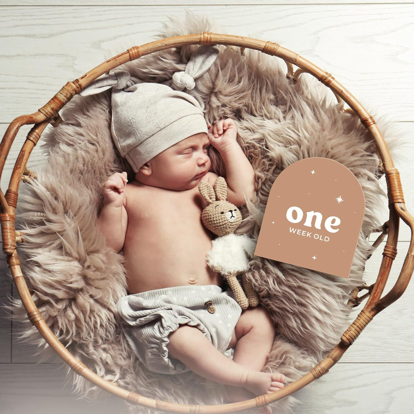 Beautiful Baby Monthly Milestone Cards - 15 Reversible Paper Cards