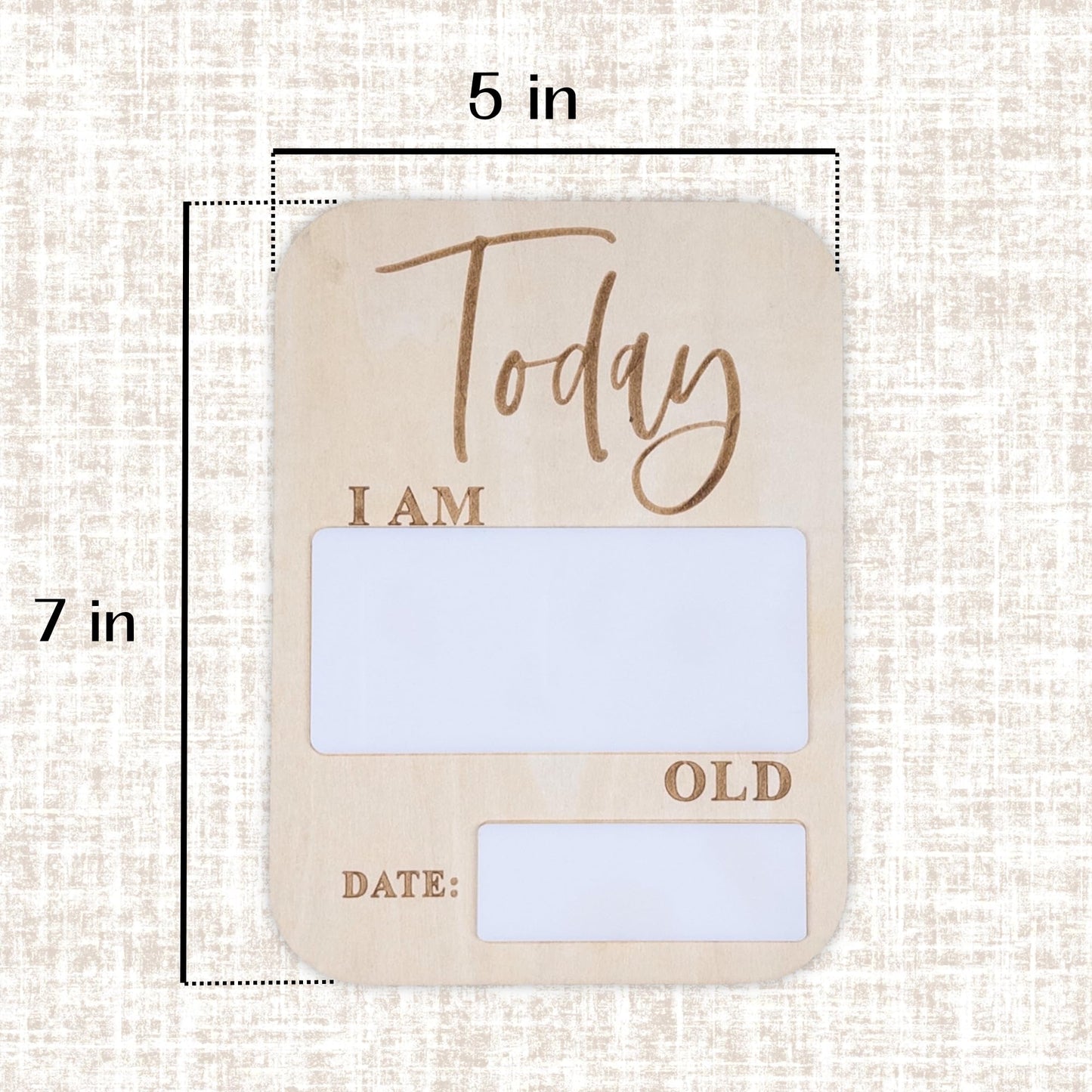 Baby Monthly Milestone Cards (Wooden)
