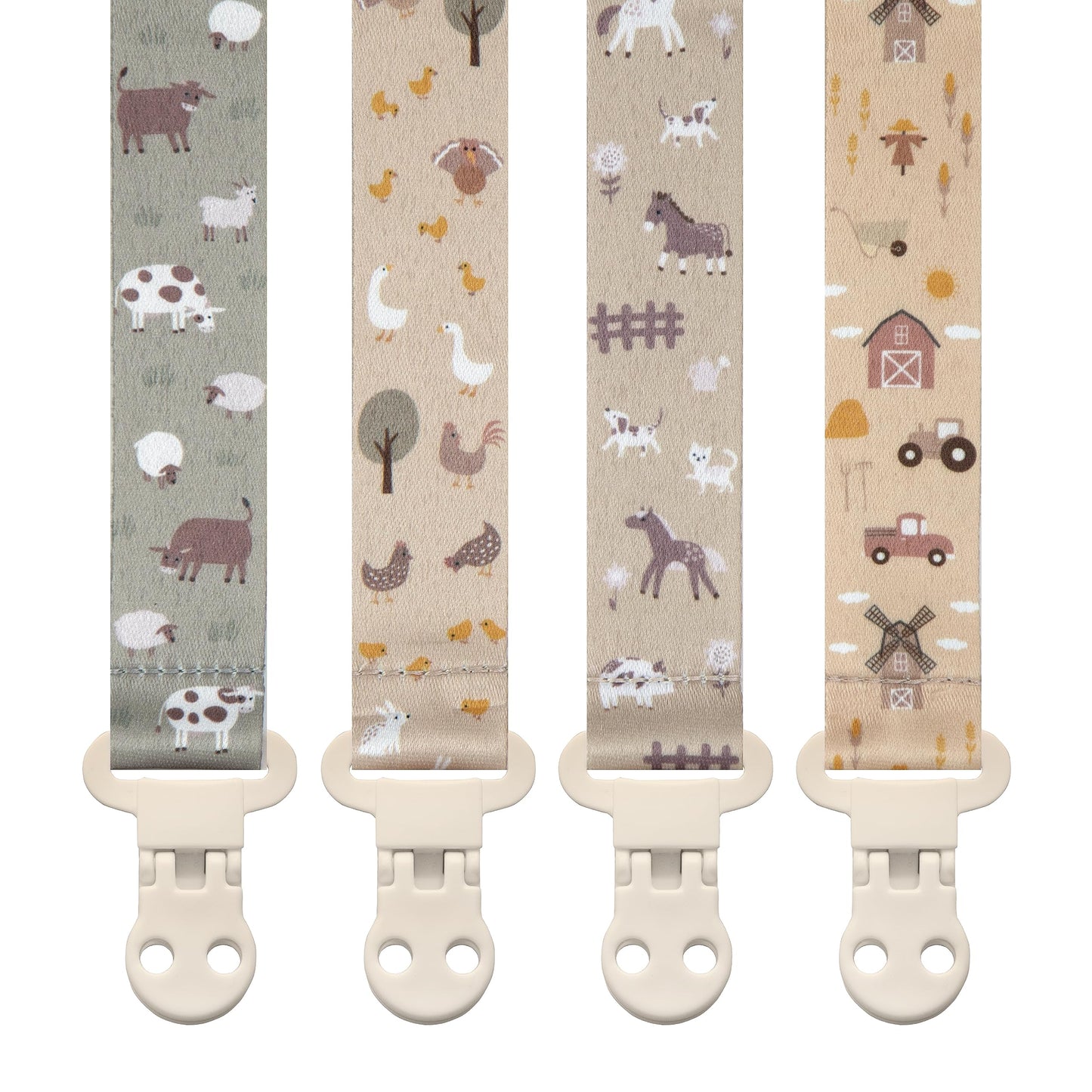 Baby Pacifier Clip Leash-Assorted whimsical patterns