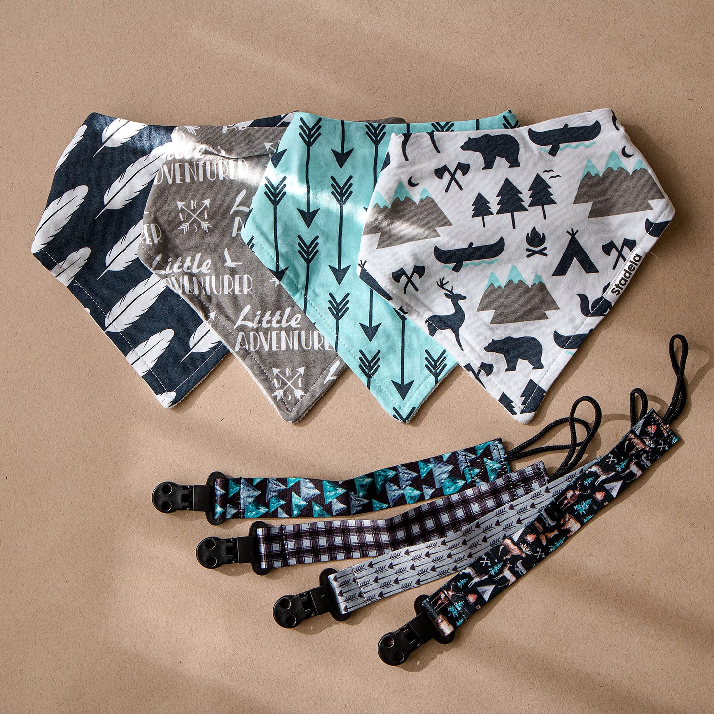 Baby Pacifier Clip Leash-Assorted whimsical patterns