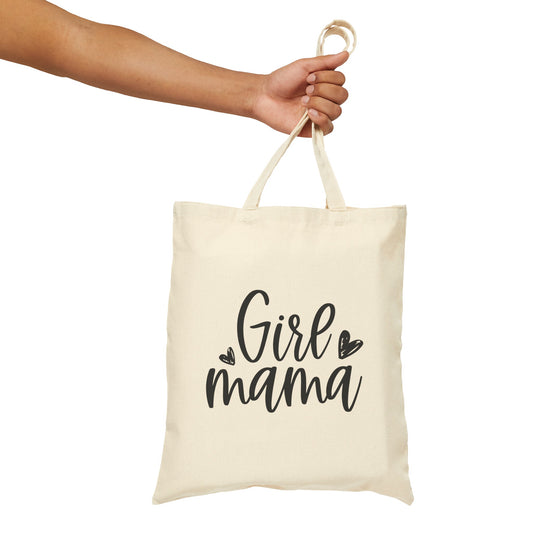 GIRL MAMA: Cotton Canvas Tote Bag