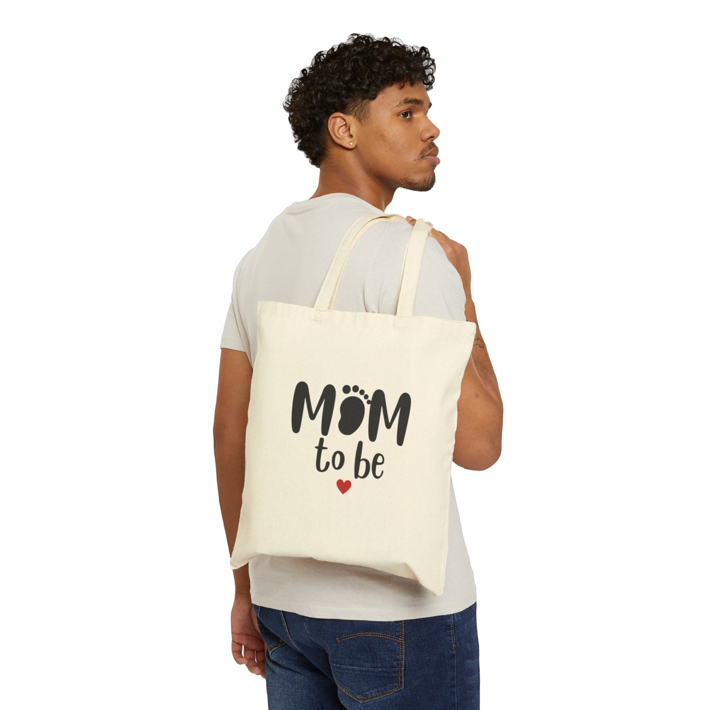 MOM TO BE:  Cotton Canvas Tote Bag