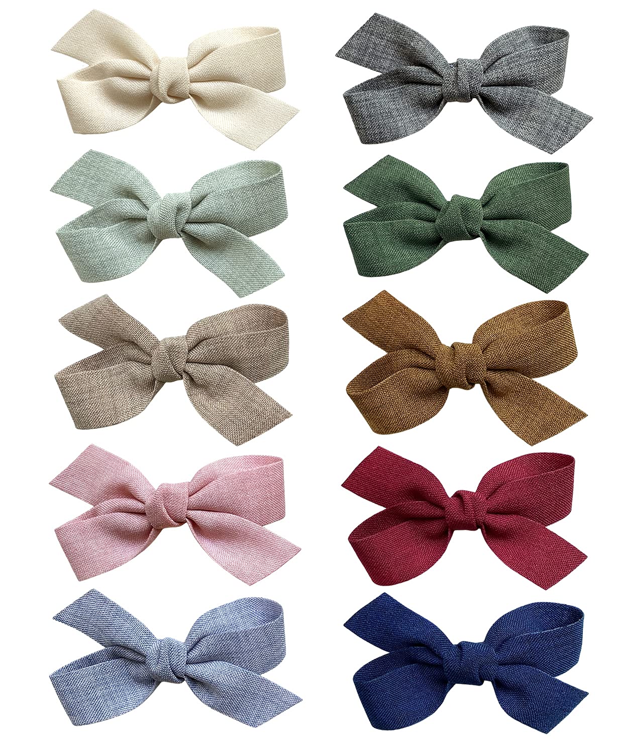 Baby/Toddler Linen Bow Clips