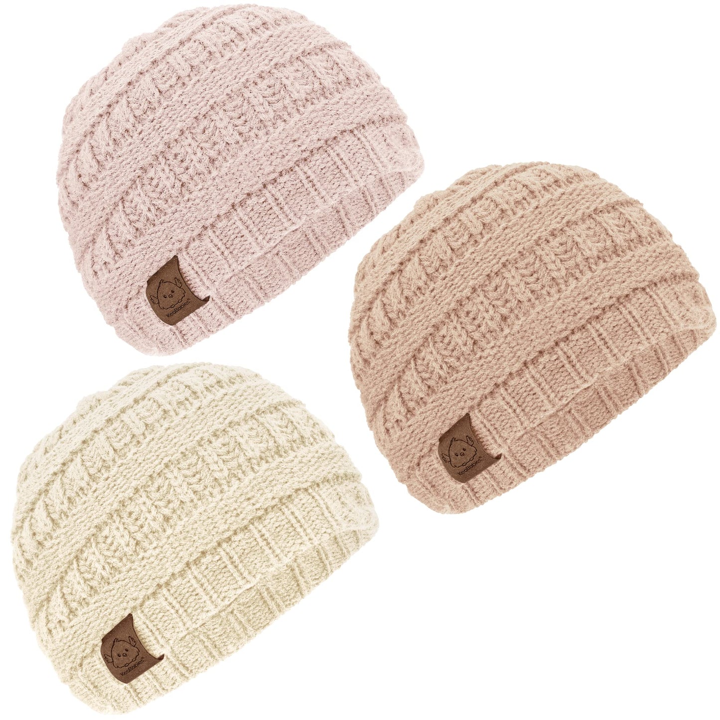 3-Pack Baby Cozy Beanies