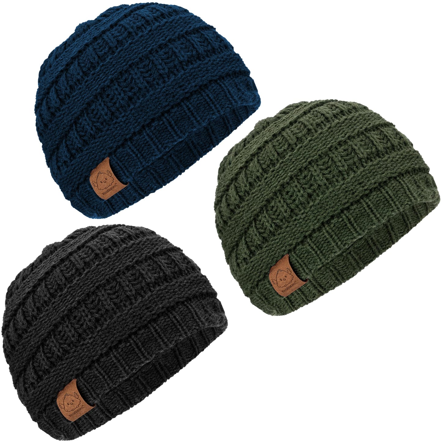 3-Pack Baby Cozy Beanies