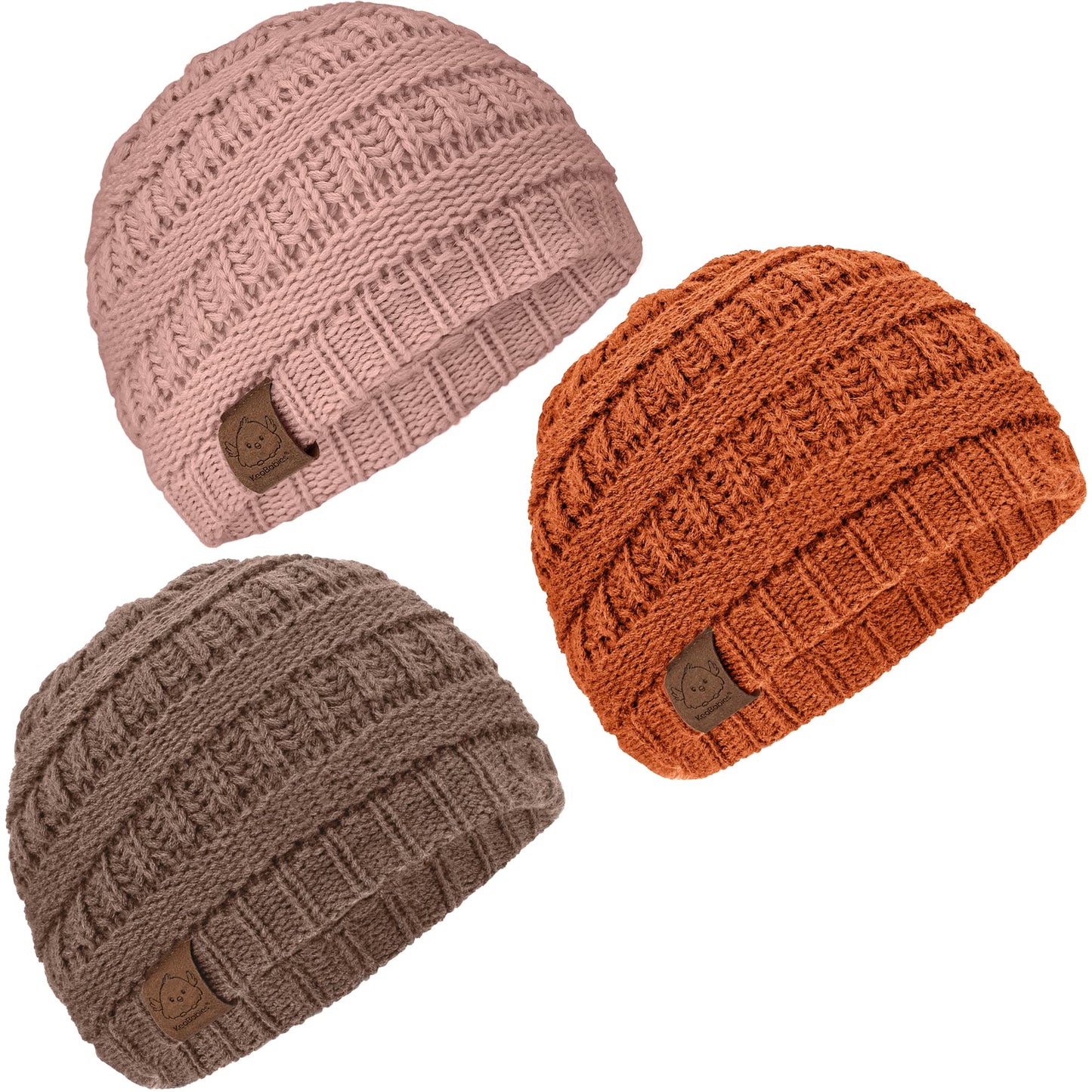 3-Pack Baby Cozy Beanies