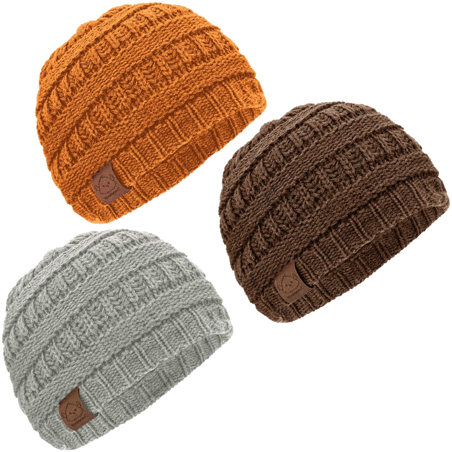 3-Pack Baby Cozy Beanies