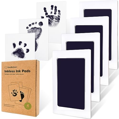 Inkless Pad for Baby Hand and Footprints -4-Pack/ Dog Paw or Nose