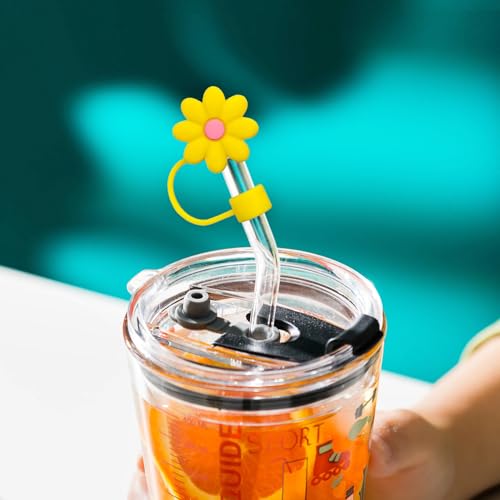 5-Pack Silicone Straw Covers- Compatible with Stanley Cups