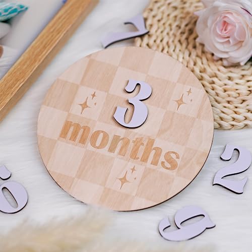 Baby Monthly Milestone Cards (Wooden)