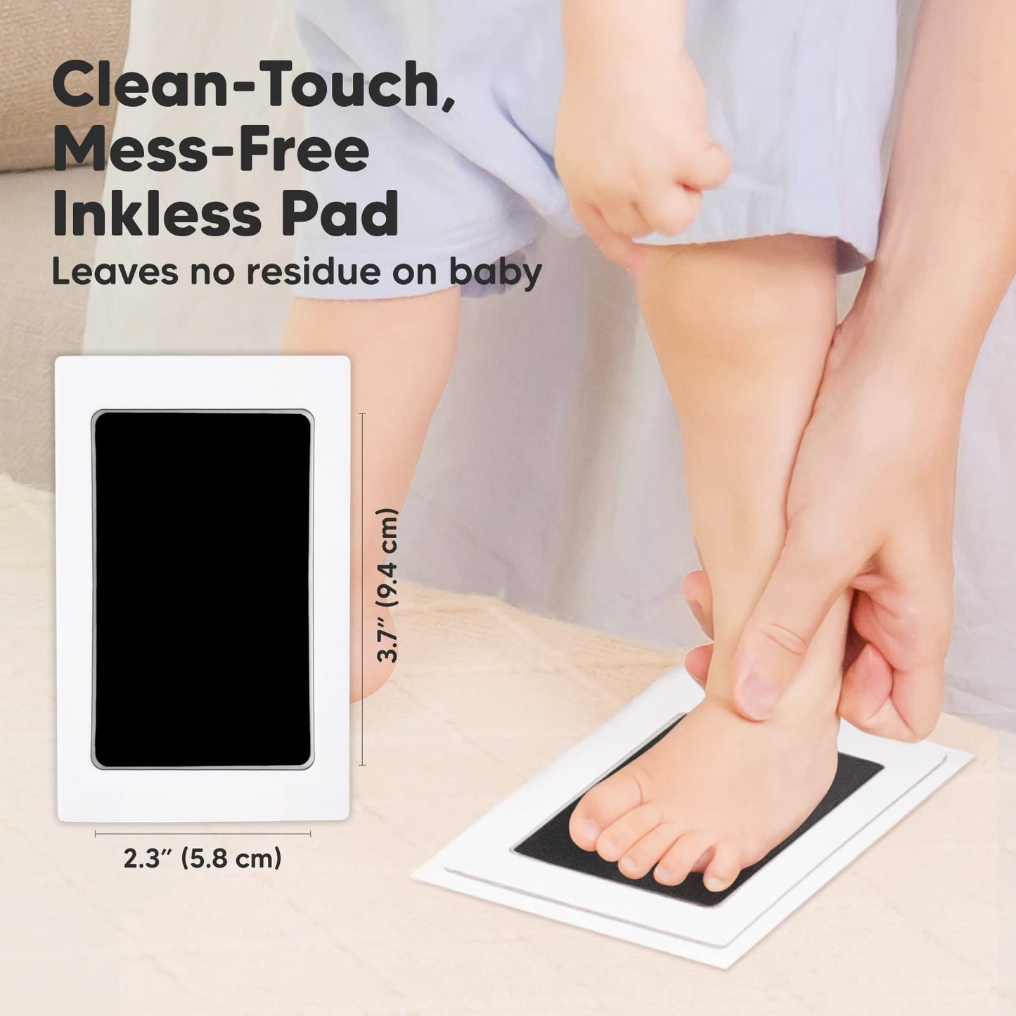 Inkless Pad for Baby Hand and Footprints -4-Pack/ Dog Paw or Nose