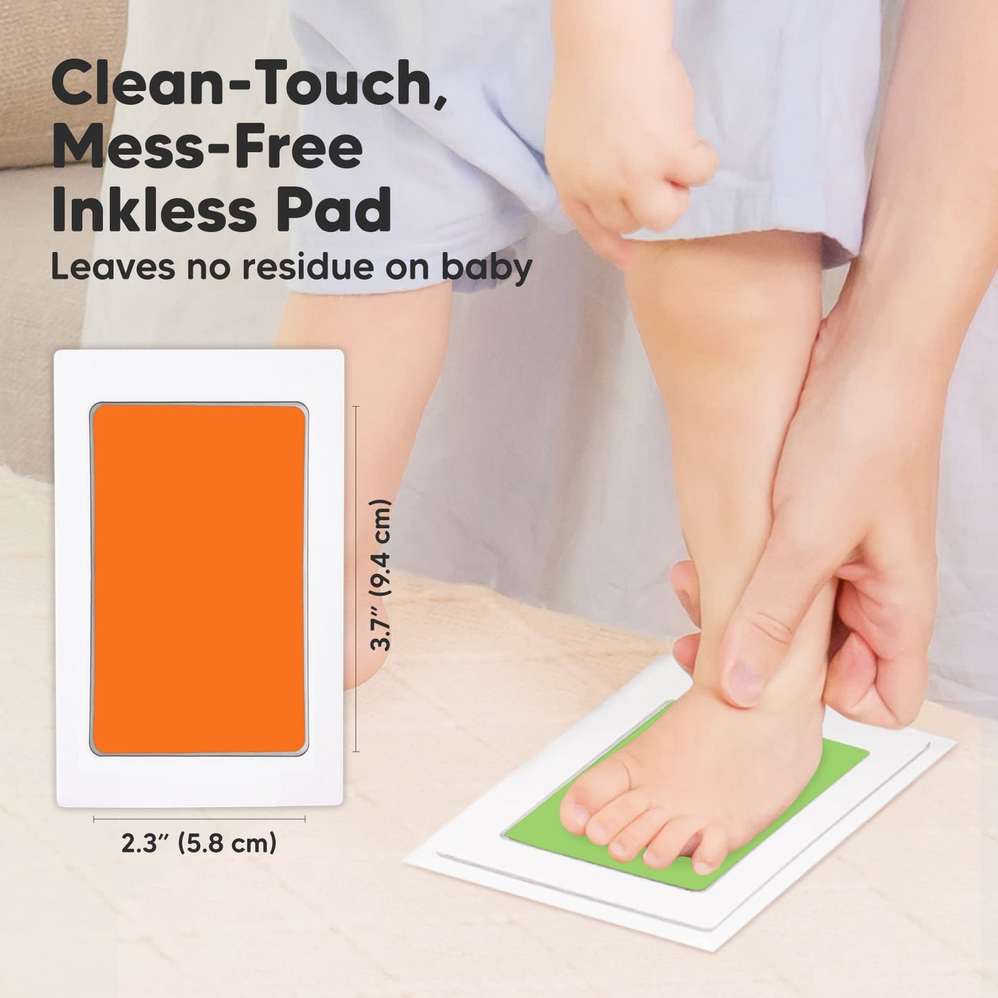 Inkless Pad for Baby Hand and Footprints -4-Pack/ Dog Paw or Nose