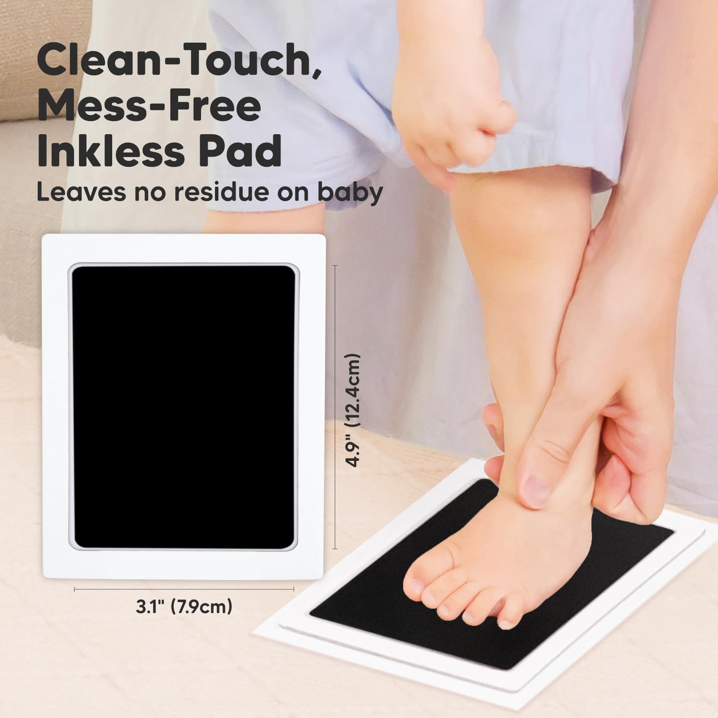 Inkless Pad for Baby Hand and Footprints -4-Pack/ Dog Paw or Nose