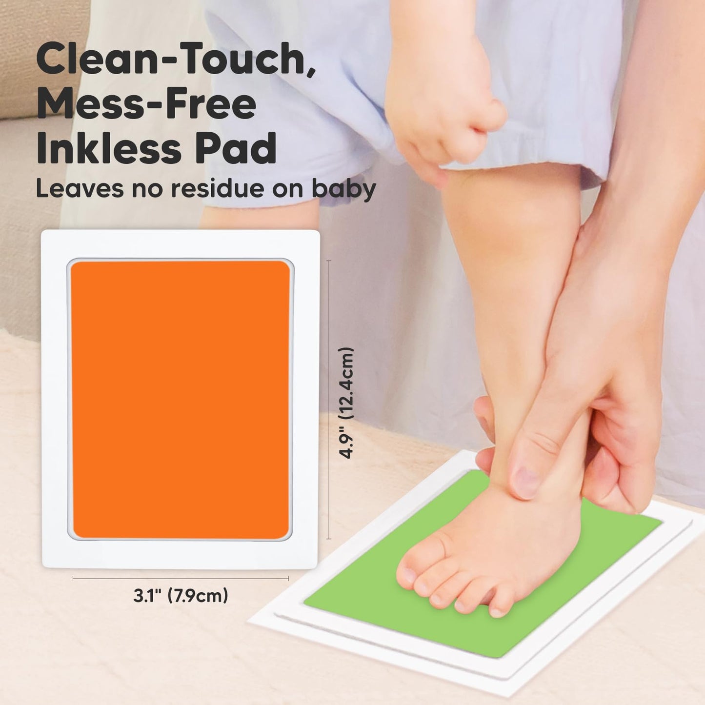 Inkless Pad for Baby Hand and Footprints -4-Pack/ Dog Paw or Nose