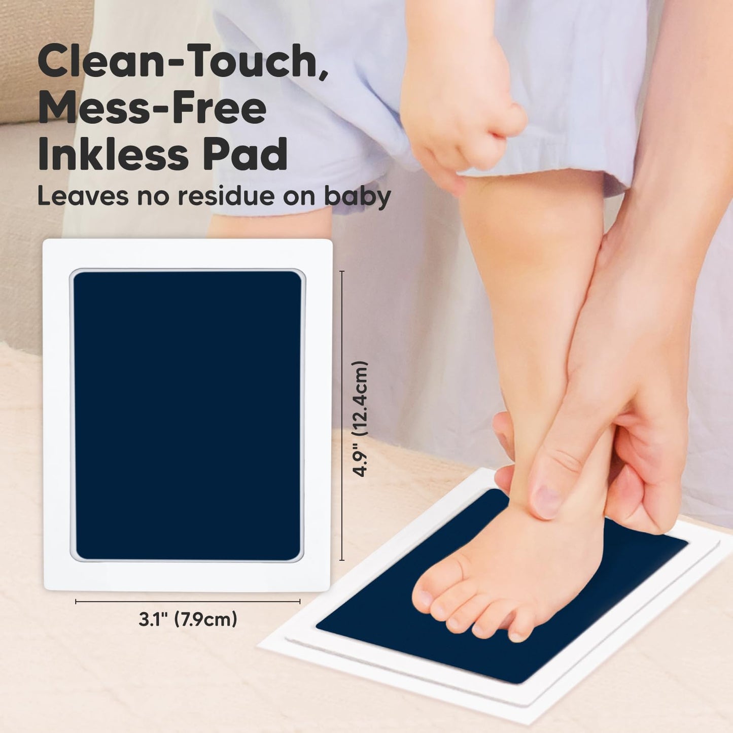 Inkless Pad for Baby Hand and Footprints -4-Pack/ Dog Paw or Nose