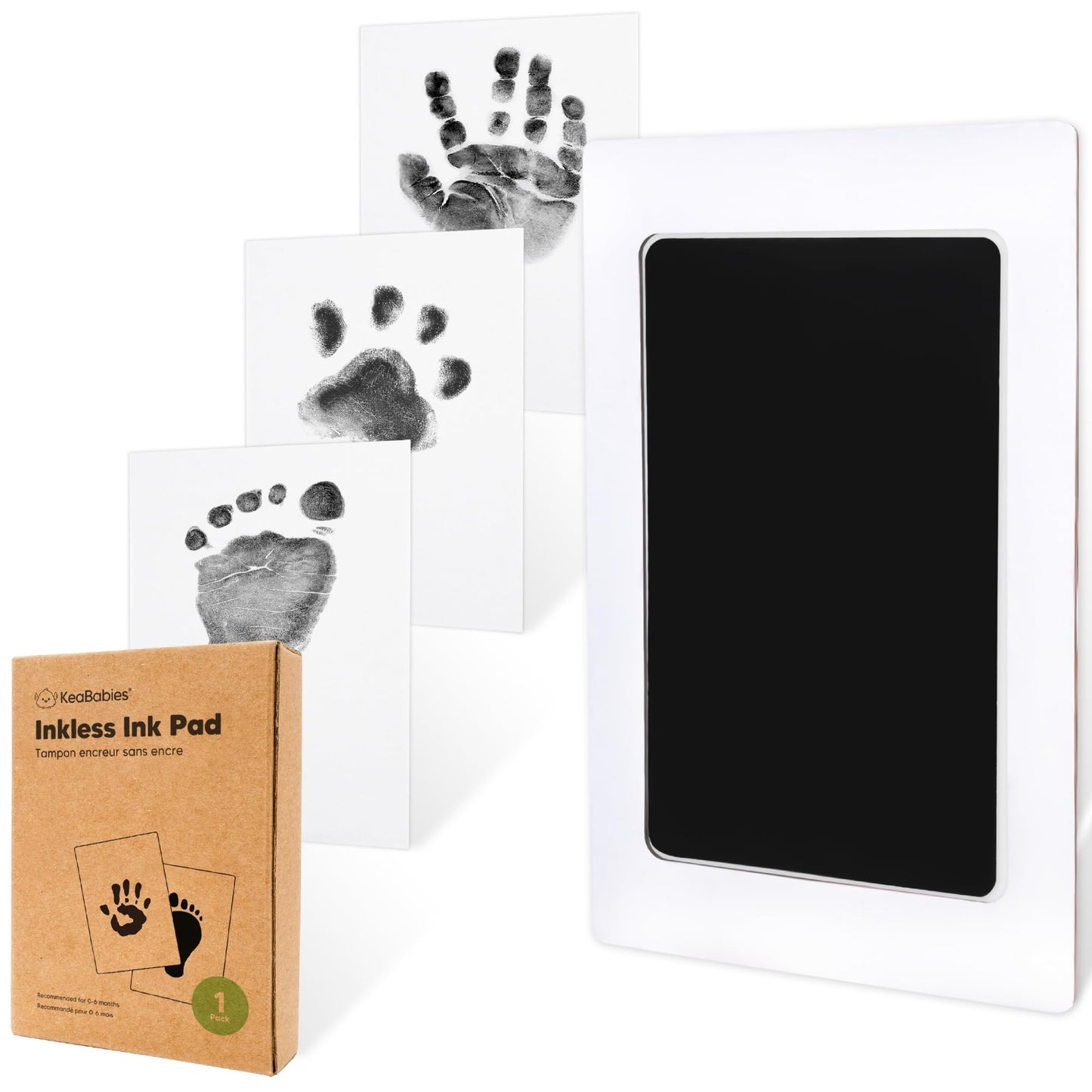 Inkless Pad for Baby Hand and Footprints -4-Pack/ Dog Paw or Nose