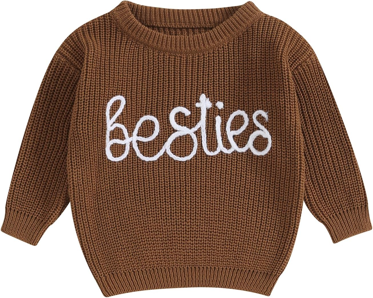 Baby/Toddler Chunky Knit "Besties" Sweater