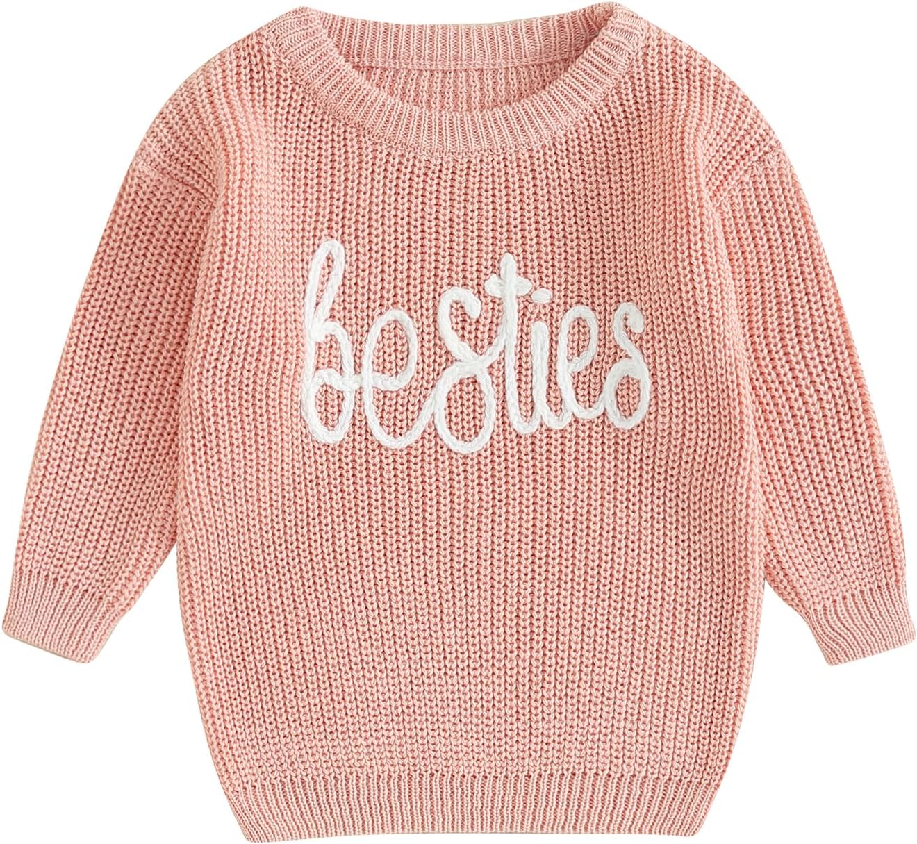 Baby/Toddler Chunky Knit "Besties" Sweater